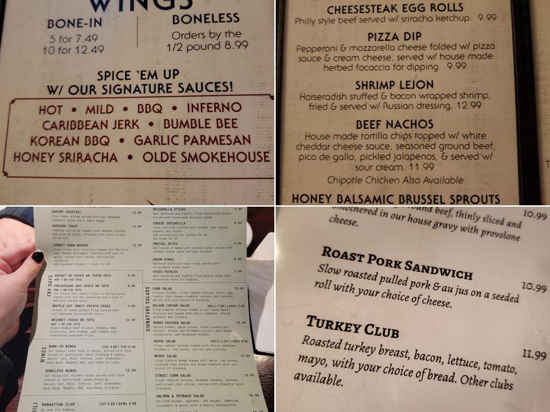 Duffer's Tavern Menu