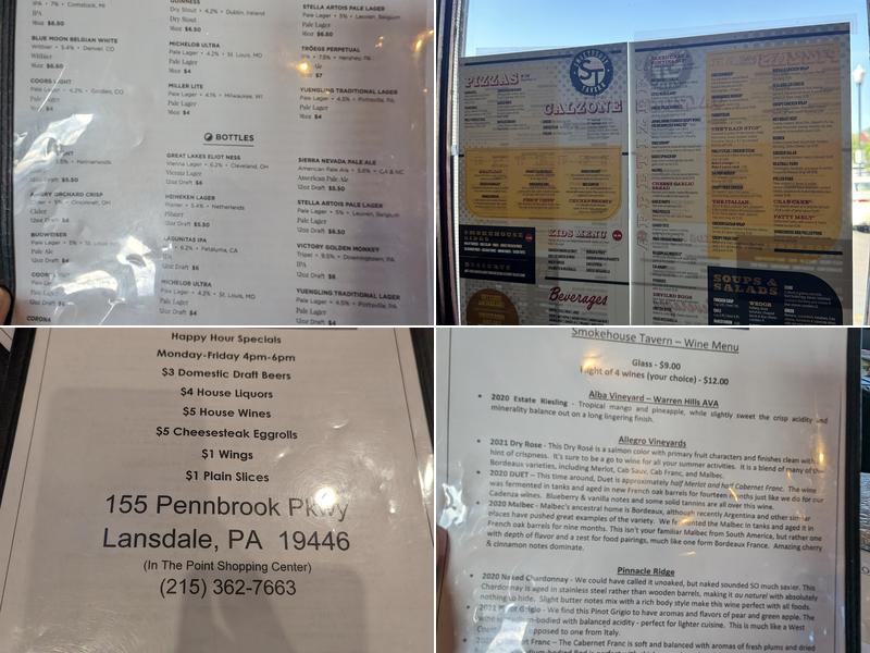 Smokehouse Tavern Menu