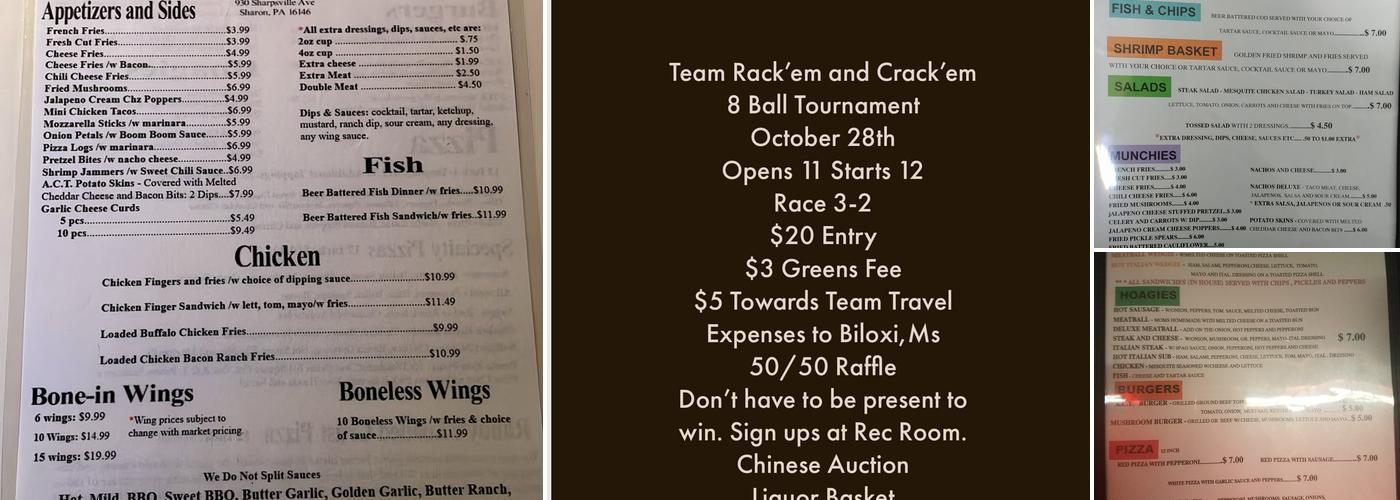 The Randy Bar Menu