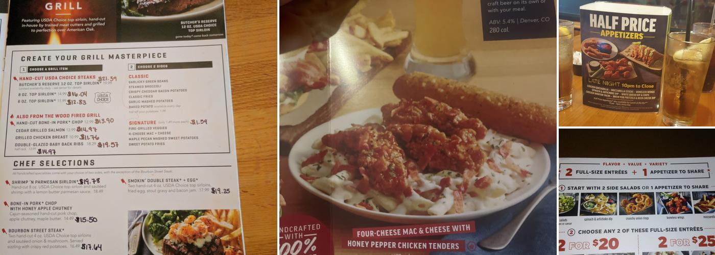 Applebee's Grill + Bar Menu