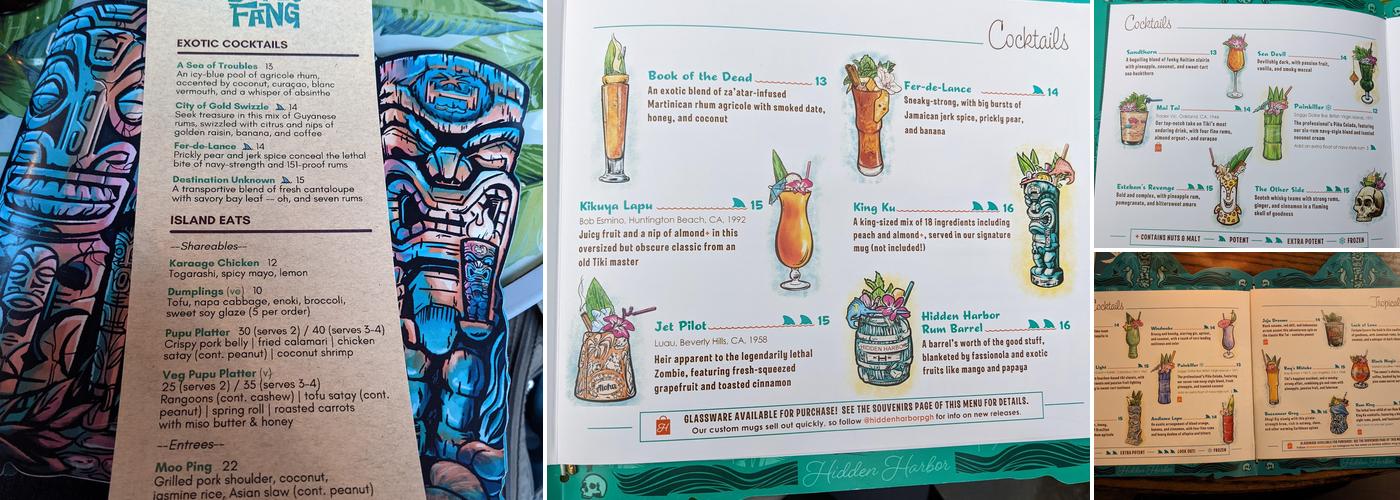 Hidden Harbor Menu