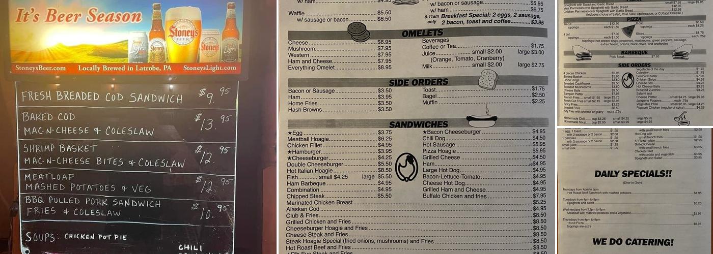 June Bug's Bar Menu