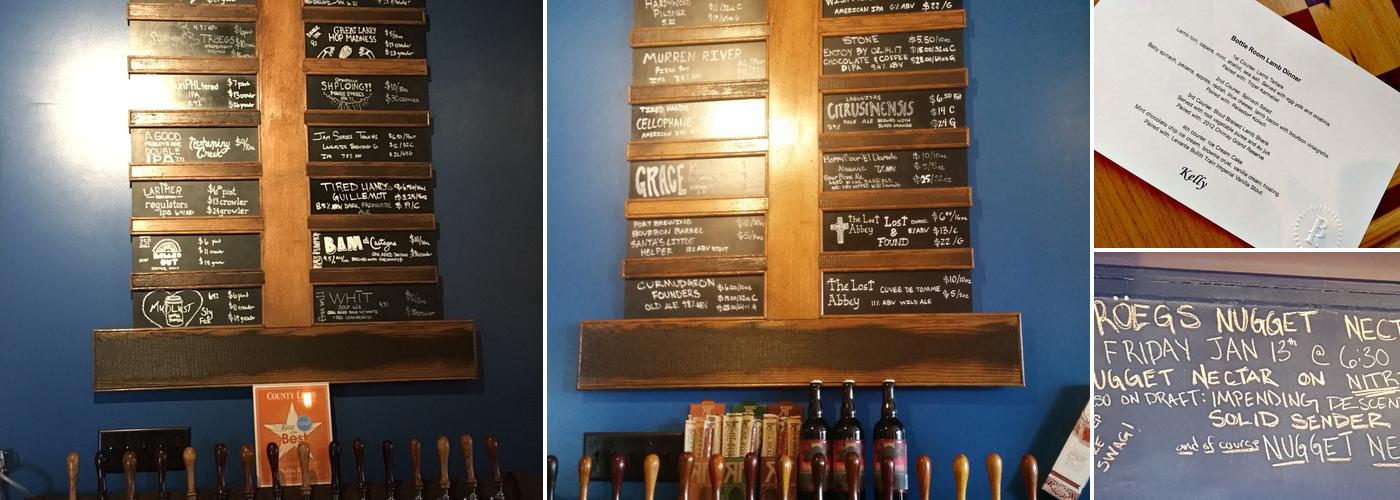 Bottle Room Menu