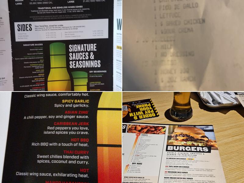 Buffalo Wild Wings Menu