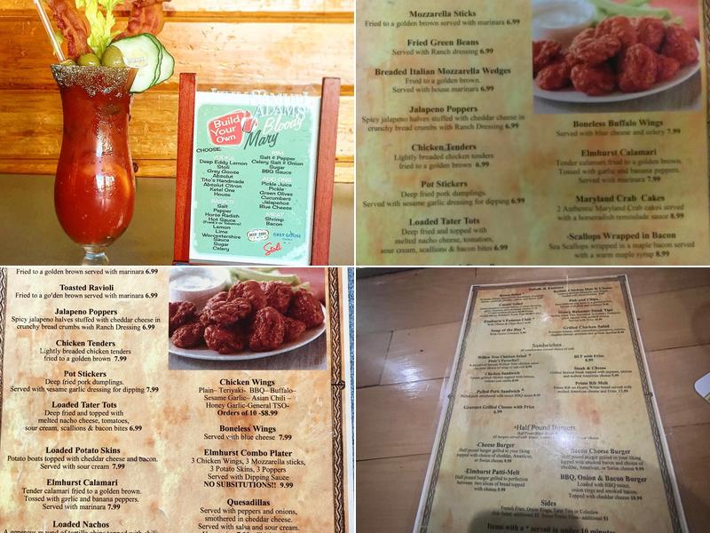 Elmhurst Pub Menu