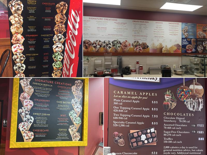 Cold Stone Creamery Menu