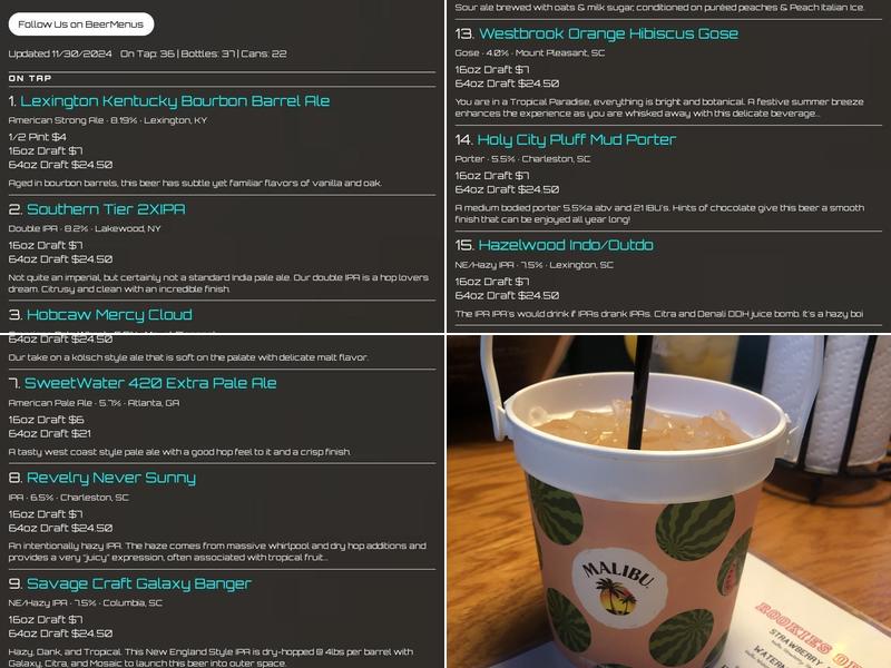 Grumpy's Sports Pub Menu