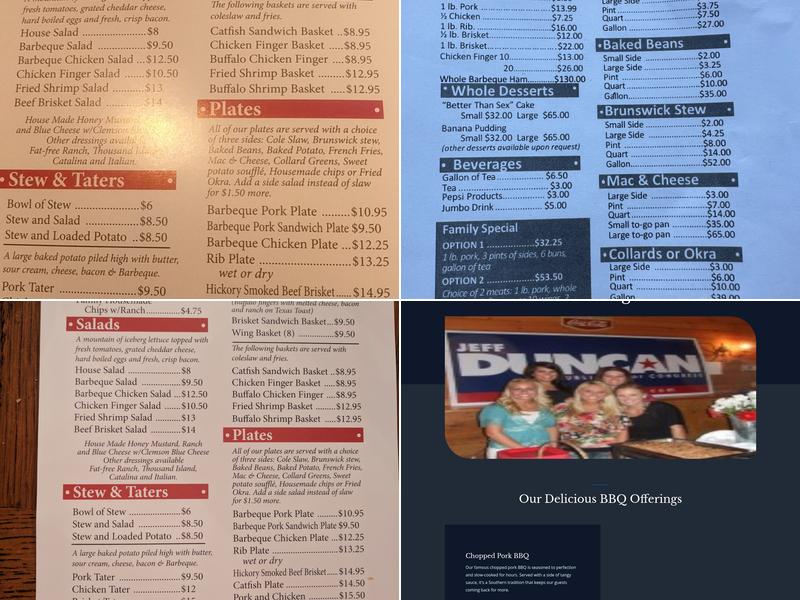 Creekside Bar-be-que Menu