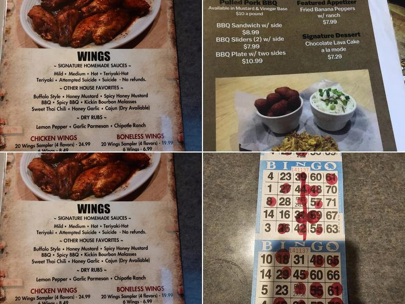 Wings & Ale Menu