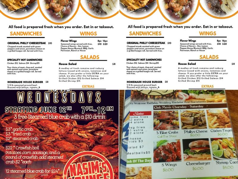 Nasim's Lounge & Restaurant LLC Menu