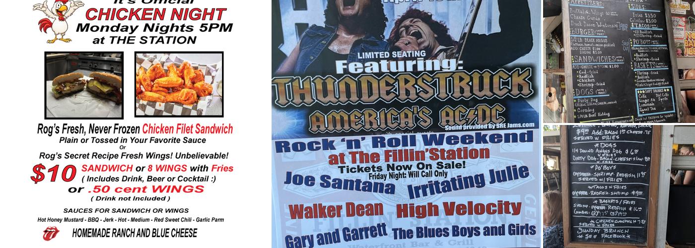 The Fillin' Station Menu