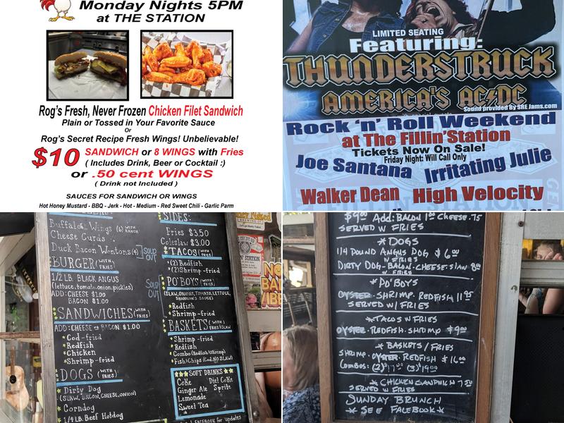 The Fillin' Station Menu