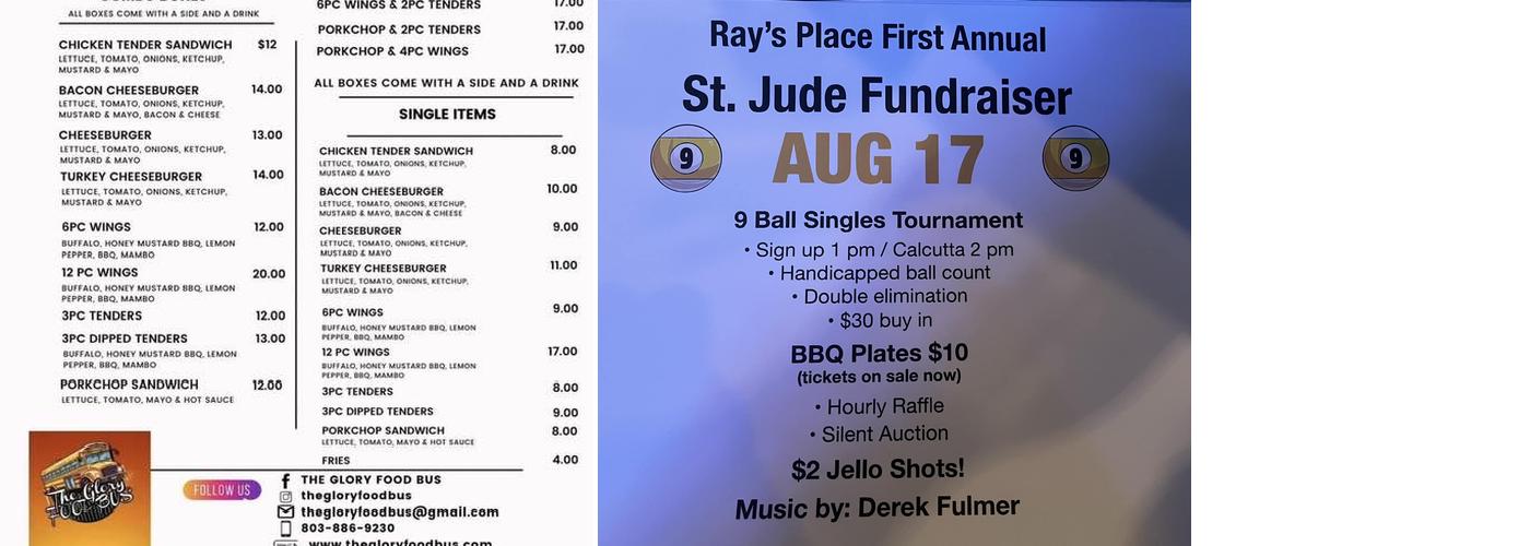 Rays Place Menu