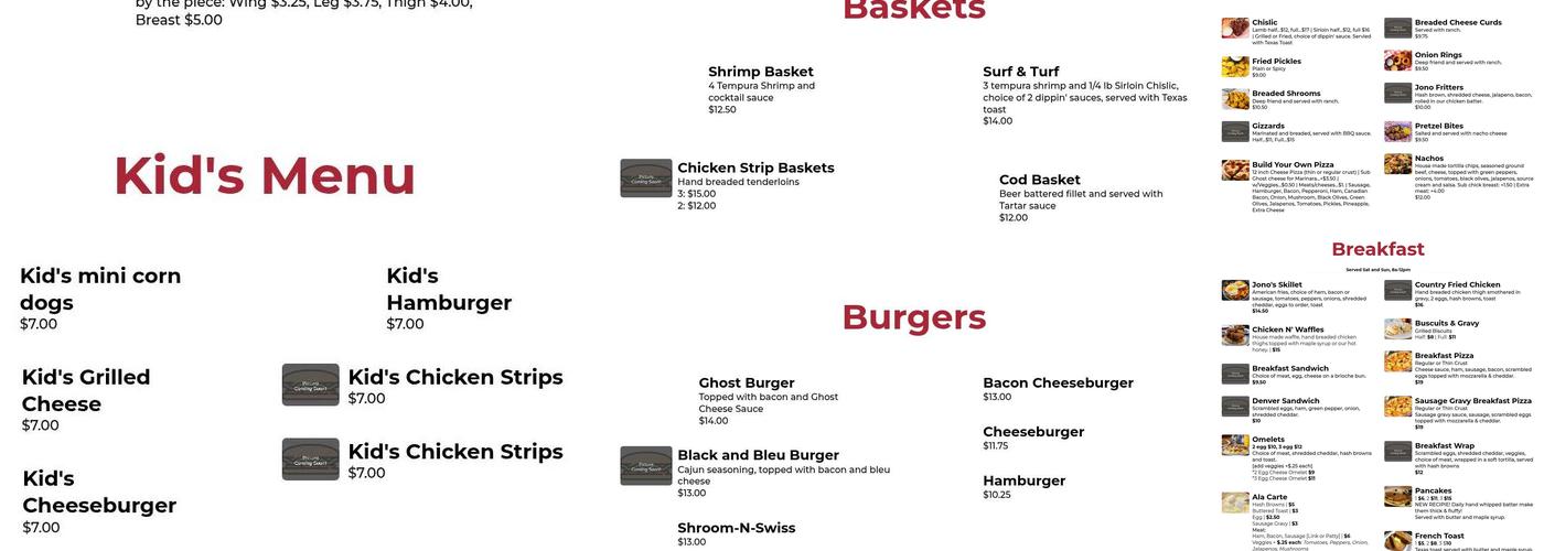 Botski's Menu