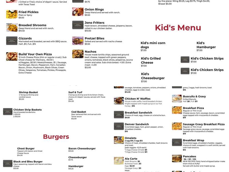 Botski's Menu