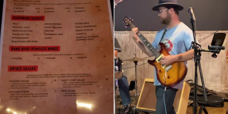 Gary's Place Menu