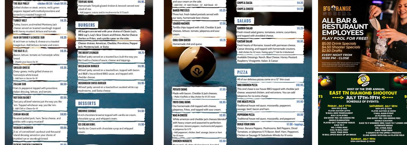 Big Orange Social Menu