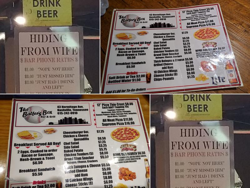Batters Box Menu