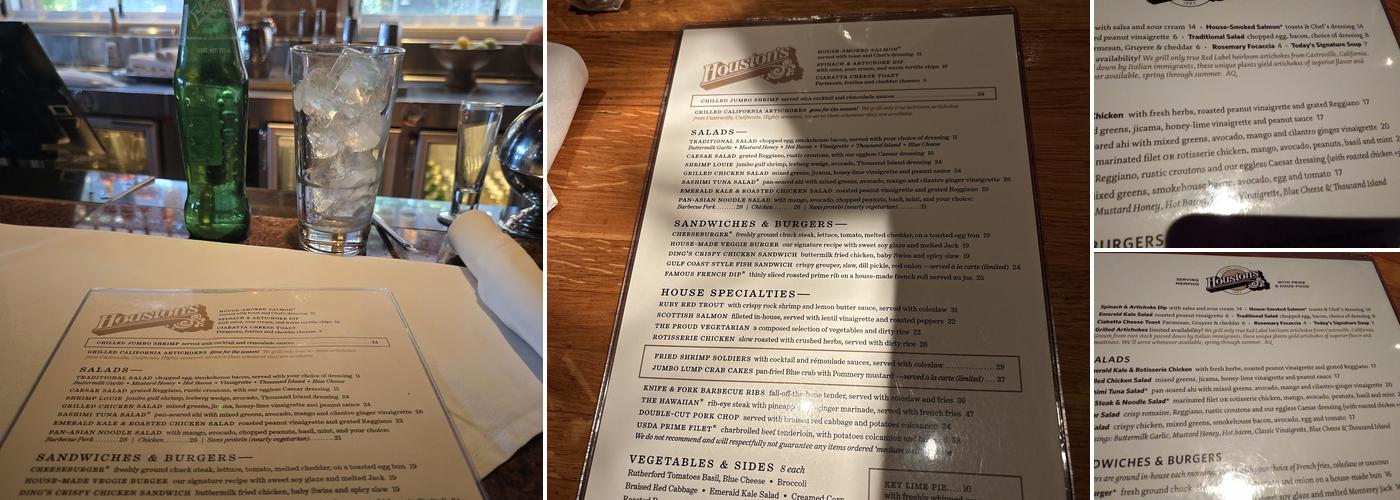 Houston's Menu