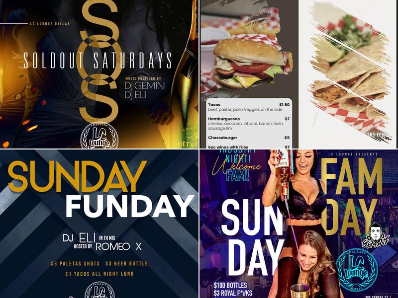 LC Lounge Menu
