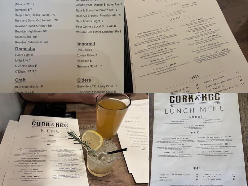 Cork & Keg Menu