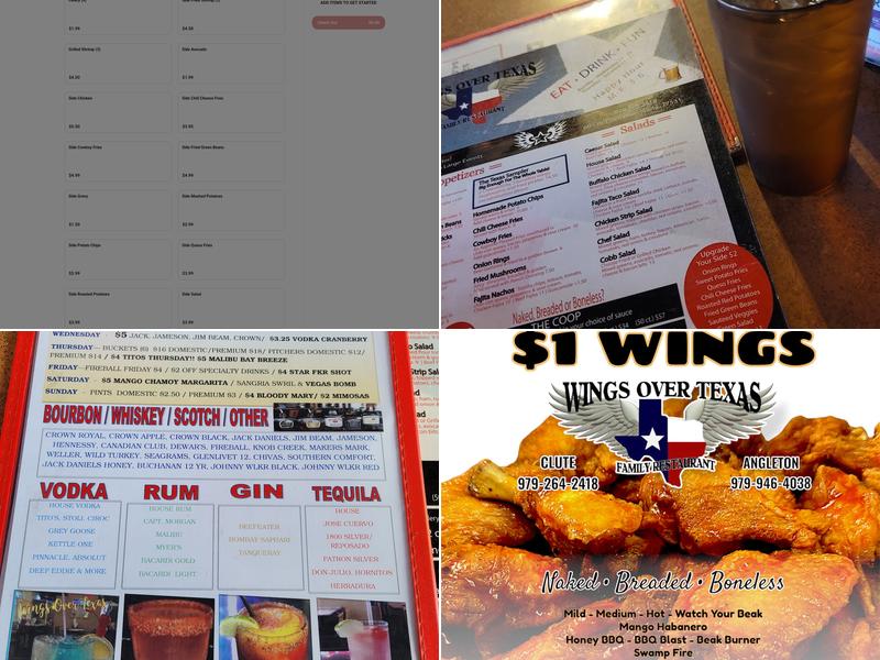 Wings Over Texas Bar & Grill Menu