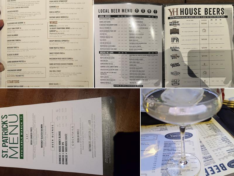 Yard House Menu