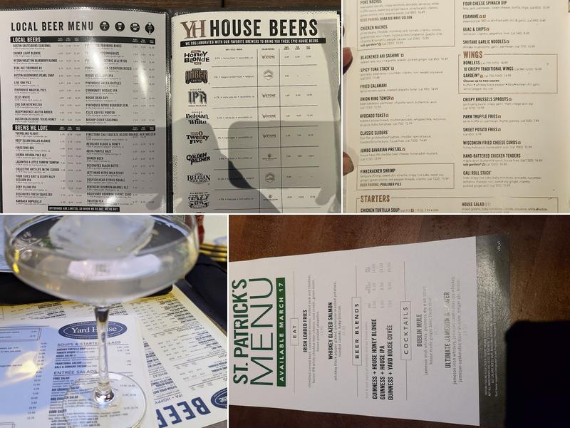 Yard House Menu