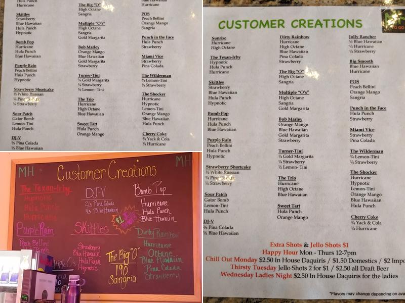 Margarita Hut To Go Menu