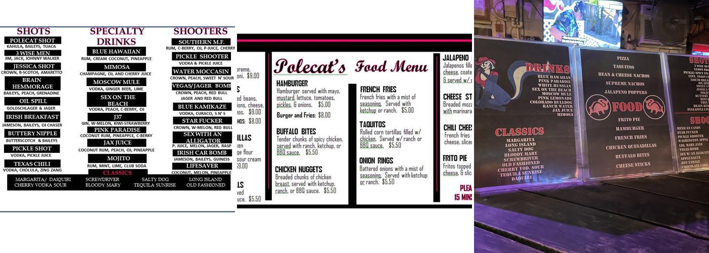 Polecat's Menu