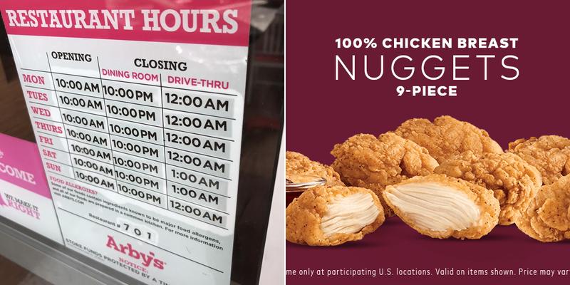 Arby's Menu
