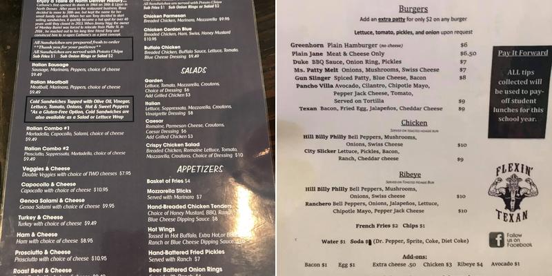 The Monkey Barrel Menu