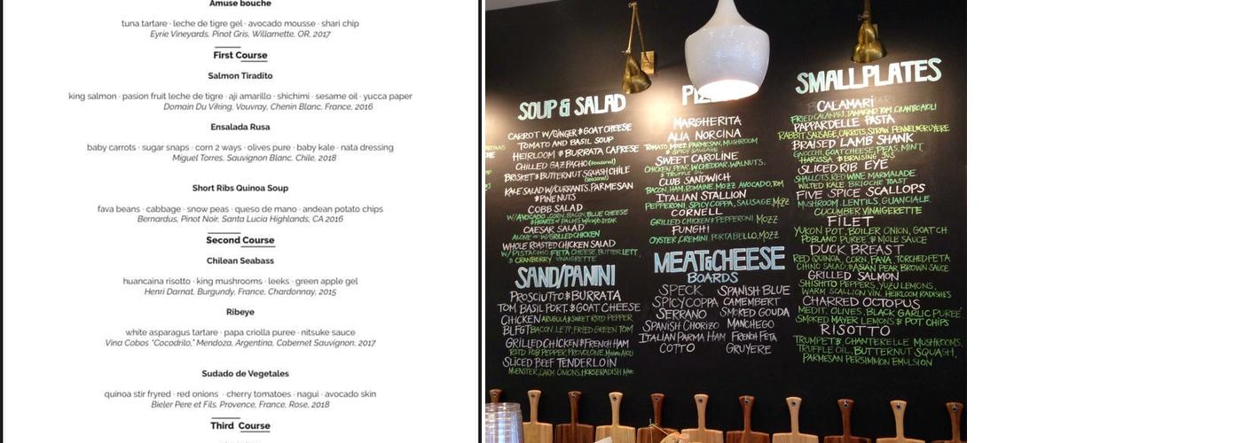 Alma Restaurant Menu