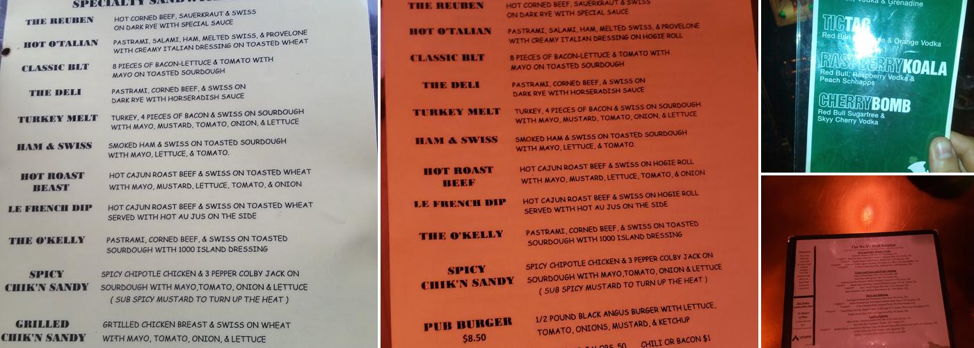 Molly's Pub Menu