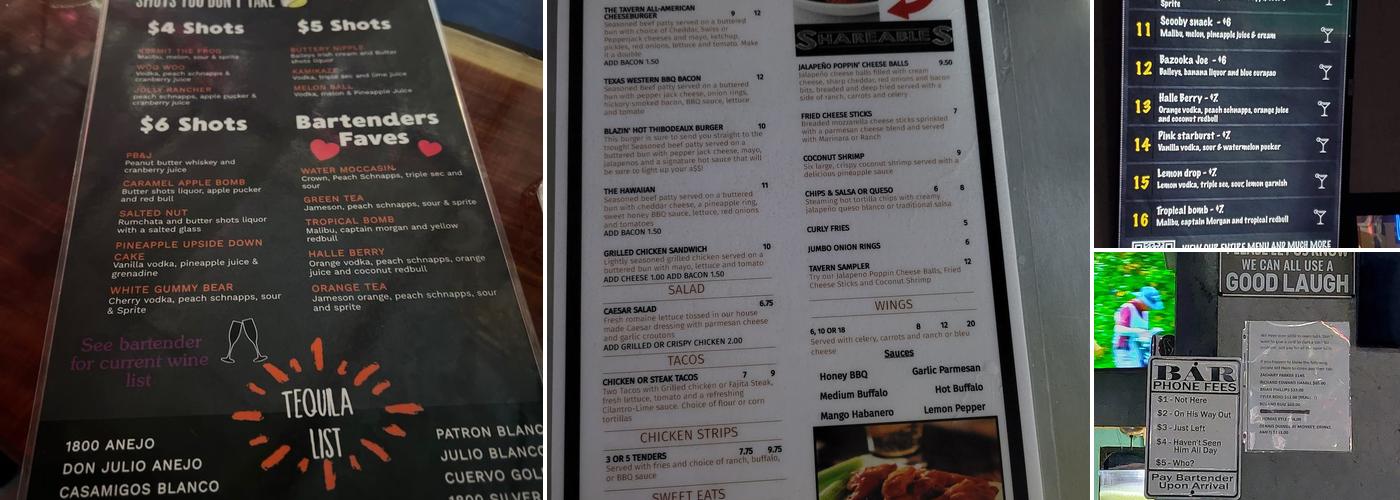 Spring Tavern Menu