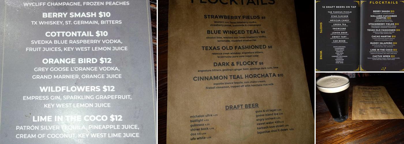 FLOCK Menu