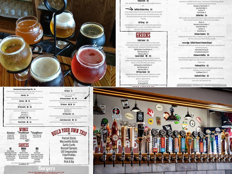 Crafted Kitchen and Taps Menu