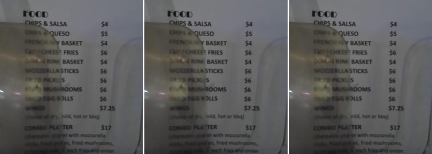 The Abbey Pub Menu