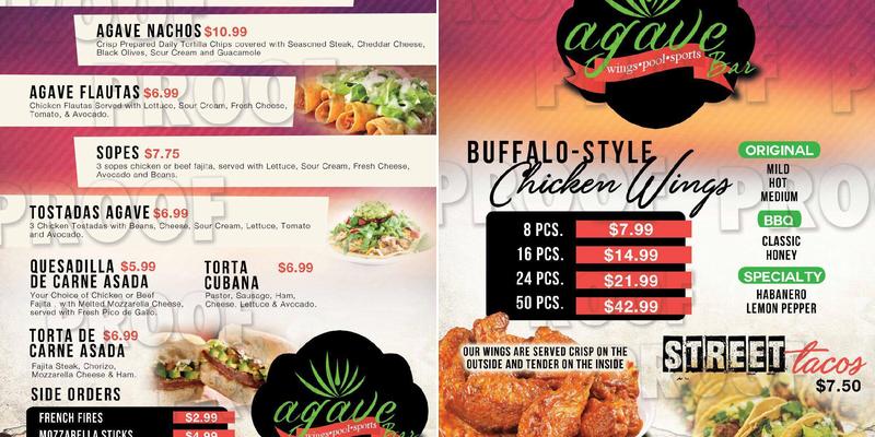 Agave Bar Menu