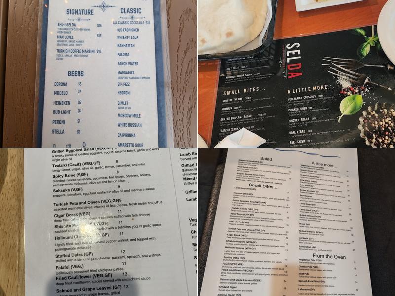 Selda Mediterranean Kitchen & Bar Menu