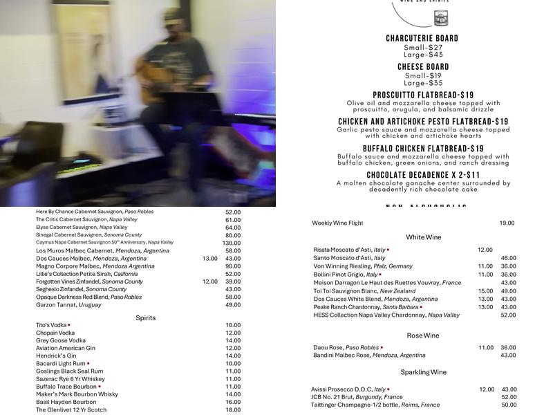 Unwine'd Wine and Cheese Lounge Menu