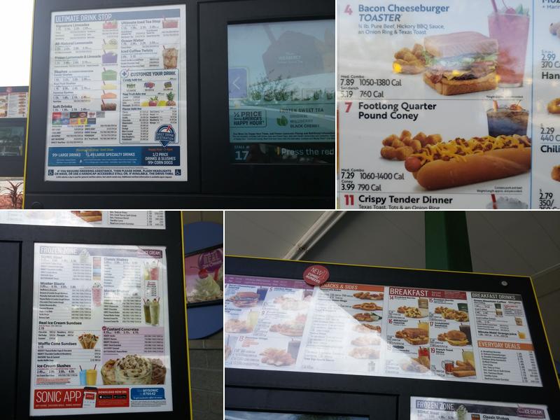 Sonic Drive-In Menu