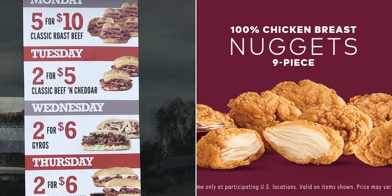 Arby's Menu