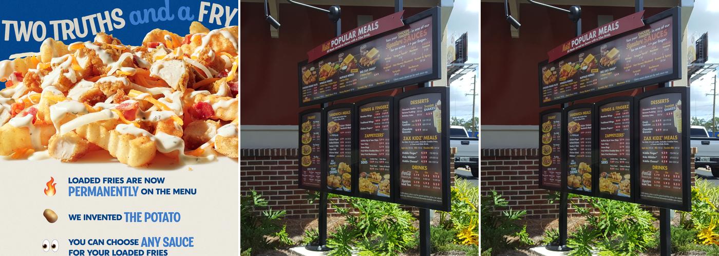 Zaxby's Chicken Fingers & Buffalo Wings Menu