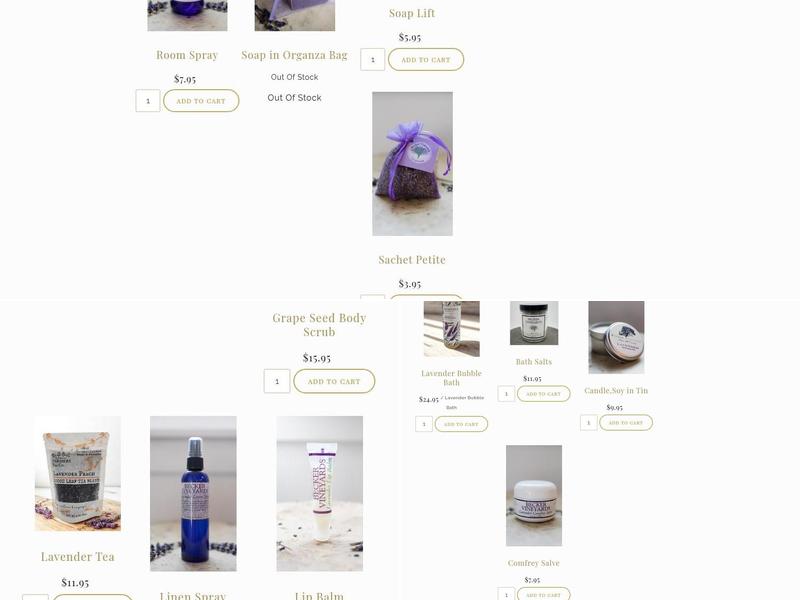 Becker Vineyards Menu