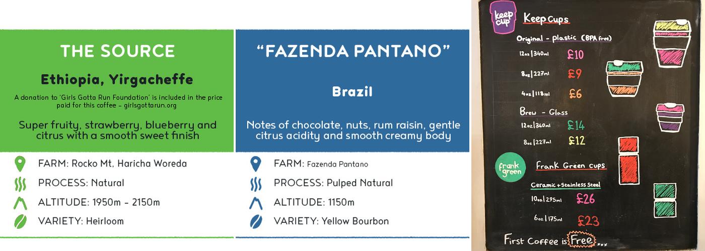 Jericho Coffee Traders Roastery Menu