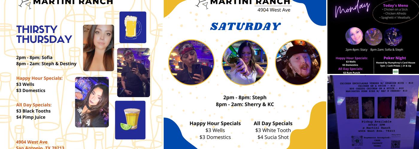 Martini Ranch Menu