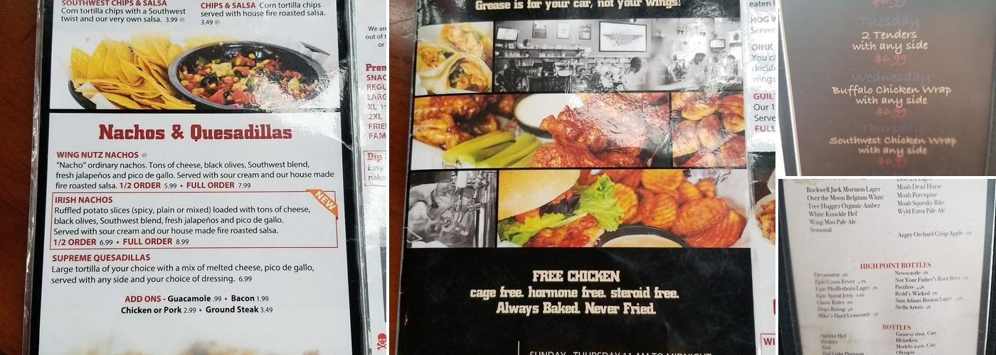 Wing Nutz Menu