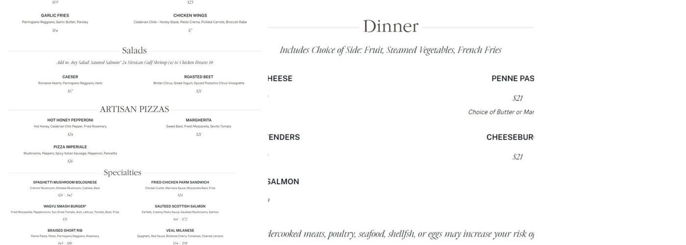 Daly's Pub & Rec Menu