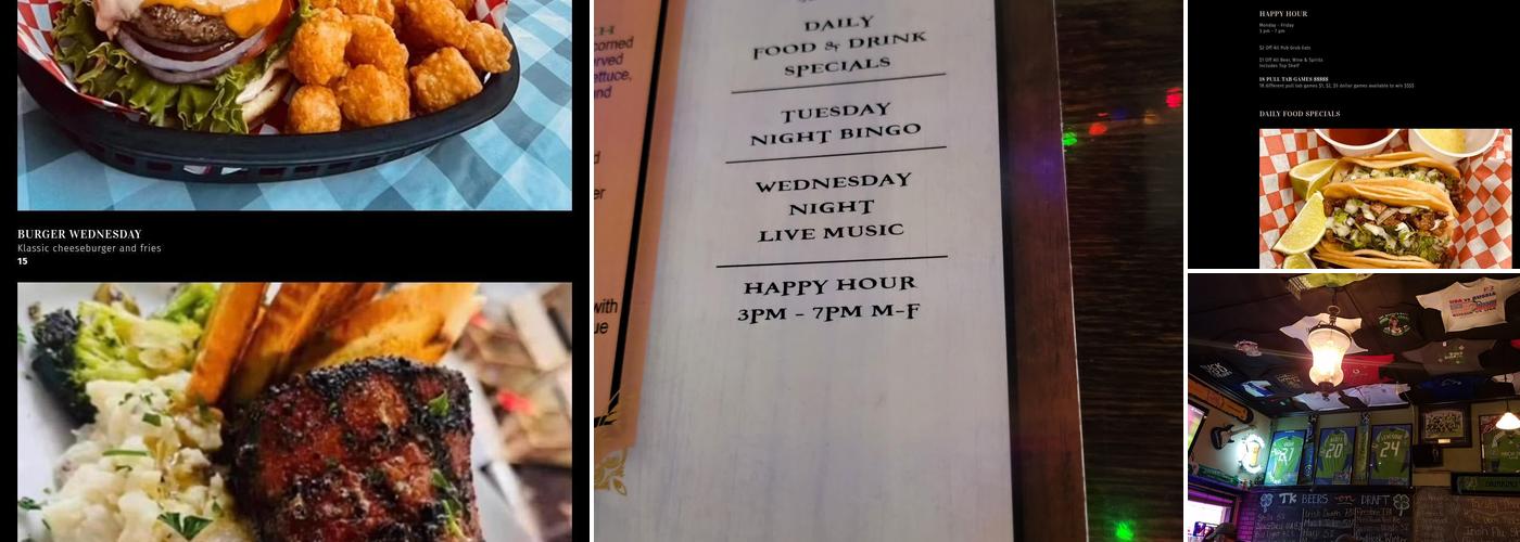 TK Irish Pub Menu